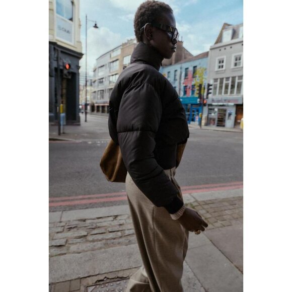 ZARA COMBINED CROPPED PUFFER JACKET - Picture 5 of 9